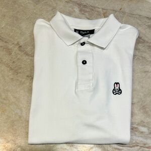 Psycho Bunny White Polo with Iconic Logo